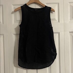 Banana Republic Black Eyelet Tank Top